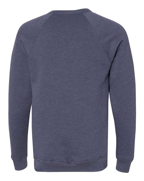BELLA + CANVAS Unisex Sponge Fleece Raglan Crewneck Sweatshirt 3901 - Heather Navy