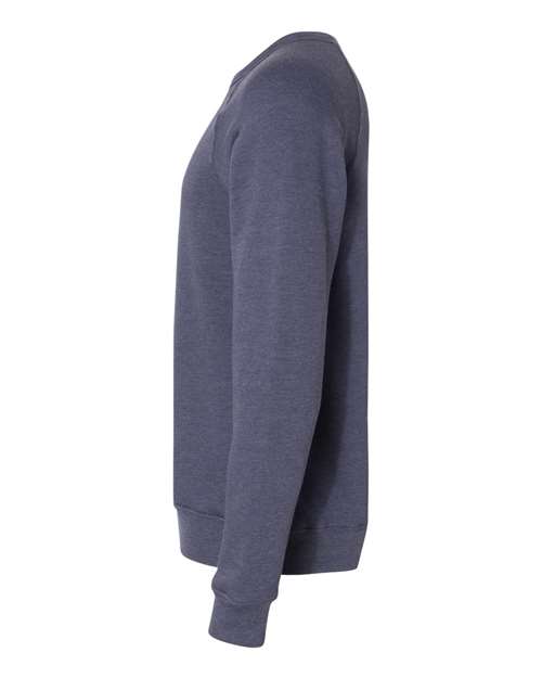 BELLA + CANVAS Unisex Sponge Fleece Raglan Crewneck Sweatshirt 3901 - Heather Navy