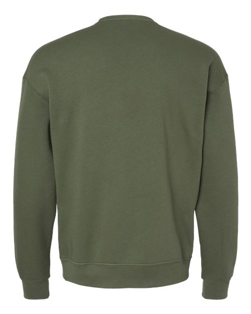 BELLA + CANVAS Unisex Sponge Fleece Drop Shoulder Crewneck Sweatshirt 3945 - Military Green