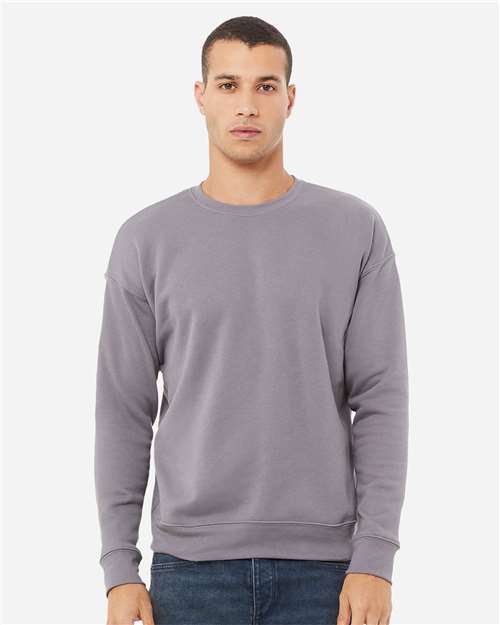 BELLA + CANVAS Unisex Sponge Fleece Drop Shoulder Crewneck Sweatshirt 3945 - Storm