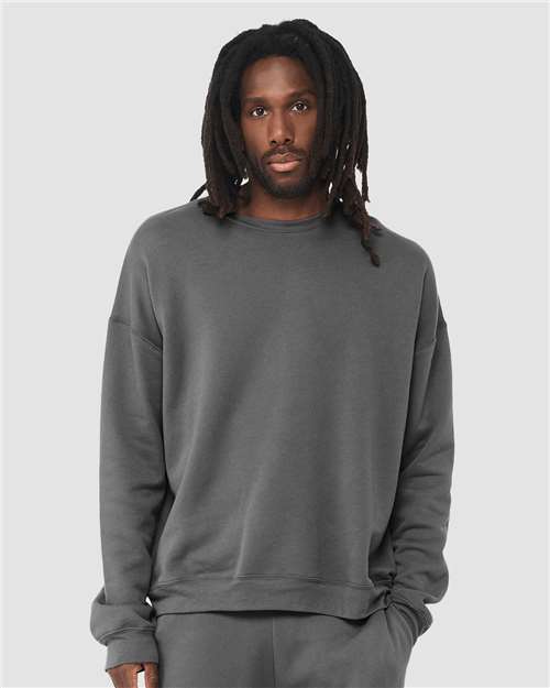 BELLA + CANVAS Unisex Sponge Fleece Drop Shoulder Crewneck Sweatshirt 3945 - Asphalt