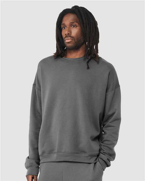 BELLA + CANVAS Unisex Sponge Fleece Drop Shoulder Crewneck Sweatshirt 3945 - Asphalt