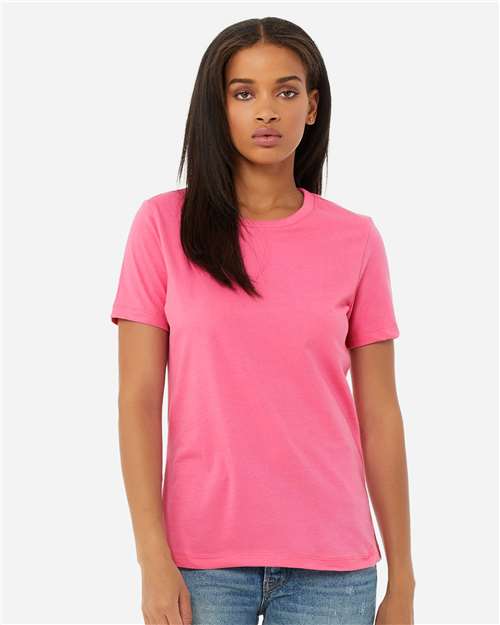 BELLA + CANVAS Women’s Relaxed Jersey Tee 6400 - Charity Pink