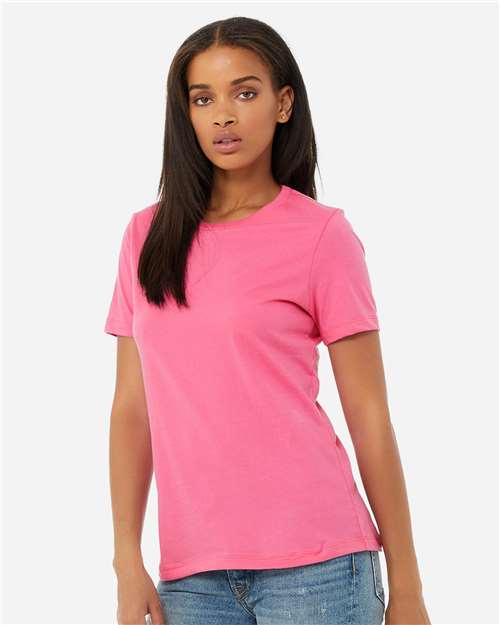 BELLA + CANVAS Women’s Relaxed Jersey Tee 6400 - Charity Pink