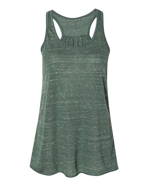 BELLA + CANVAS Women's Flowy Racerback Tank 8800 - Forest Marble