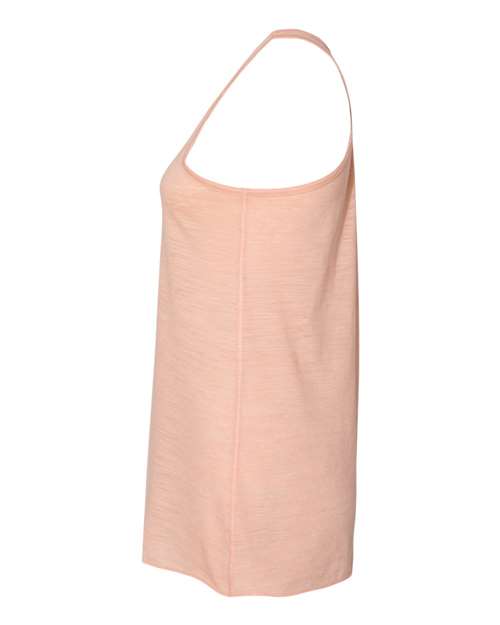 BELLA + CANVAS Women's Flowy Racerback Tank 8800 - Peach Slub