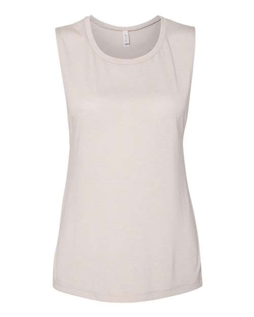 BELLA + CANVAS Women's Flowy Scoop Muscle Tank 8803 - Heather Dust