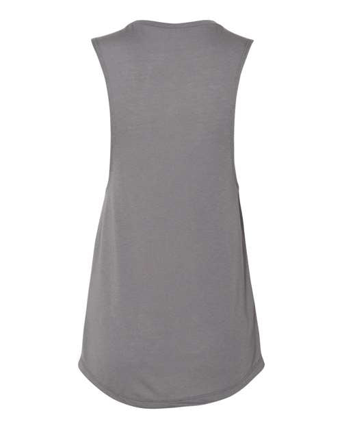 BELLA + CANVAS Women's Flowy Scoop Muscle Tank 8803 - Storm