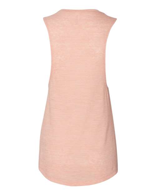 BELLA + CANVAS Women's Flowy Scoop Muscle Tank 8803 - Peach Slub