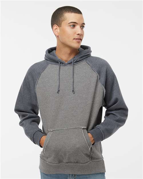 J. America Men's Vintage Heather Hooded Sweatshirt 8885