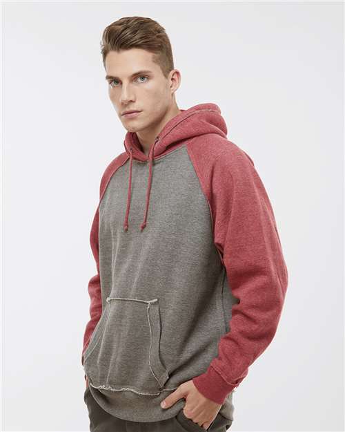 J. America Men's Vintage Heather Hooded Sweatshirt 8885