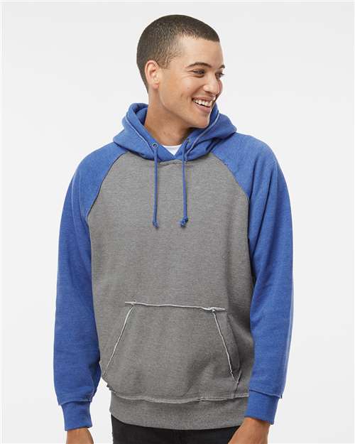 J. America Men's Vintage Heather Hooded Sweatshirt 8885