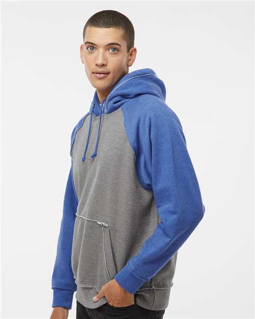 J. America Men's Vintage Heather Hooded Sweatshirt 8885
