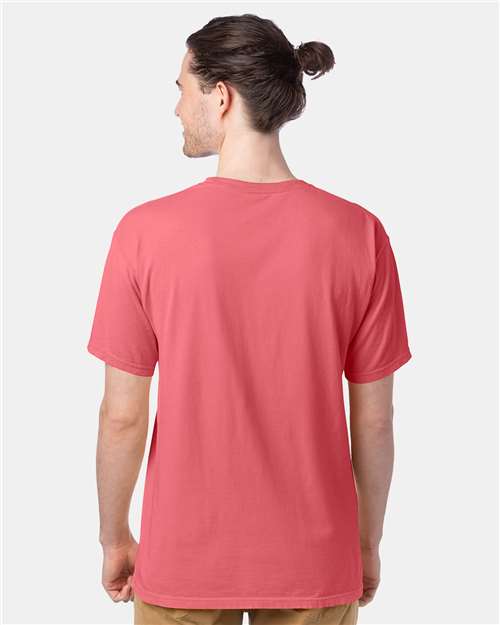 ComfortWash by Hanes Men's Garment-Dyed T-Shirt GDH100 - Coral Craze