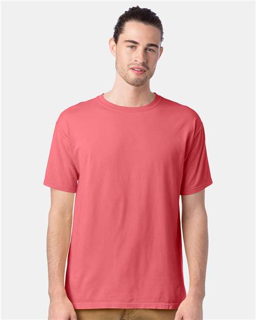 ComfortWash by Hanes Men's Garment-Dyed T-Shirt GDH100 - Coral Craze