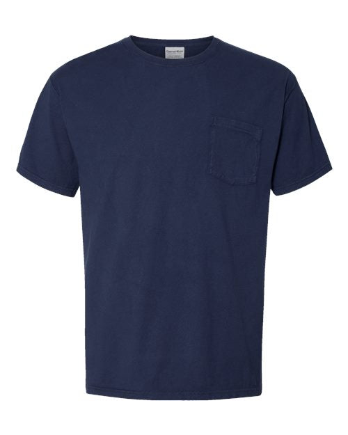 ComfortWash by Hanes Unisex Garment-Dyed Pocket T-Shirt GDH150 - Navy
