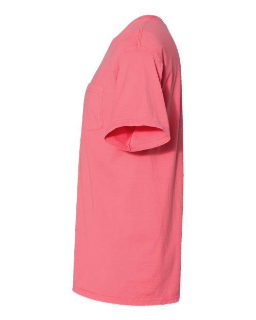 ComfortWash by Hanes Unisex Garment-Dyed Pocket T-Shirt GDH150 - Coral Craze