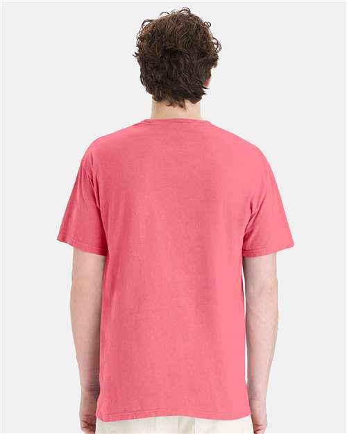 ComfortWash by Hanes Unisex Garment-Dyed Pocket T-Shirt GDH150 - Coral Craze