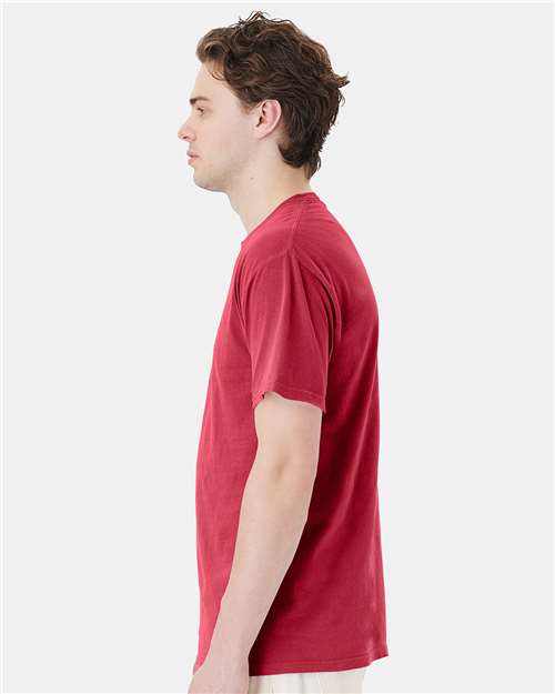 ComfortWash by Hanes Unisex Garment-Dyed Pocket T-Shirt GDH150 - Crimson Fall
