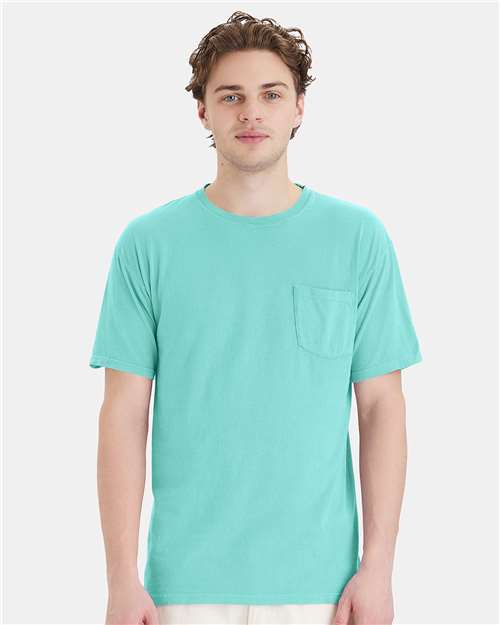 ComfortWash by Hanes Unisex Garment-Dyed Pocket T-Shirt GDH150 - Mint