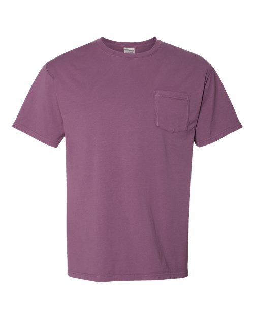 ComfortWash by Hanes Unisex Garment-Dyed Pocket T-Shirt GDH150 - Purple Plum Raisin