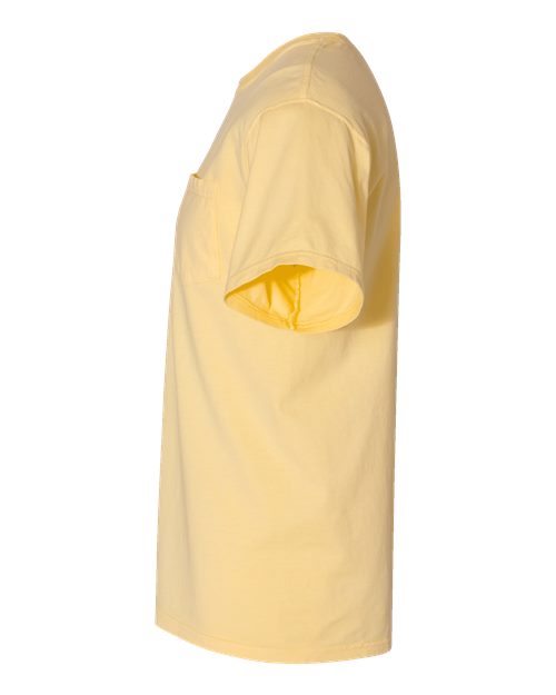 ComfortWash by Hanes Unisex Garment-Dyed Pocket T-Shirt GDH150 - Summer Squash Yellow