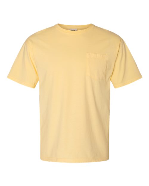 ComfortWash by Hanes Unisex Garment-Dyed Pocket T-Shirt GDH150 - Summer Squash Yellow