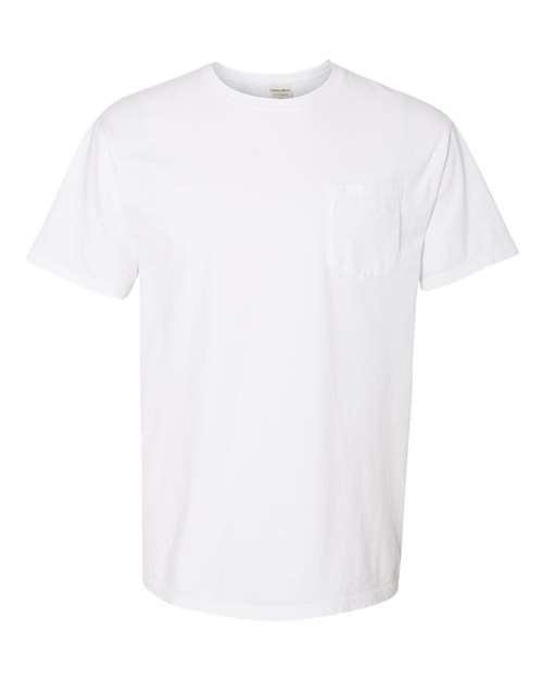 ComfortWash by Hanes Unisex Garment-Dyed Pocket T-Shirt GDH150 - White