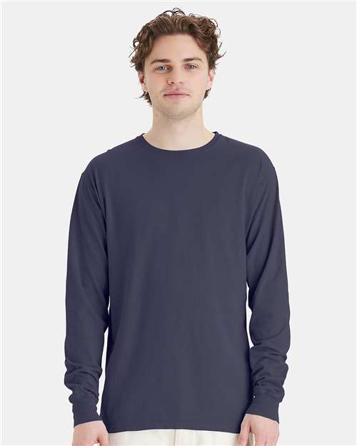 ComfortWash by Hanes Unisex Garment-Dyed Long Sleeve T-Shirt GDH200 - Anchor Slate