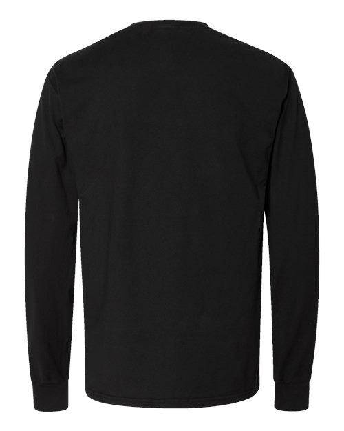 ComfortWash by Hanes Unisex Garment-Dyed Long Sleeve T-Shirt GDH200 - Black