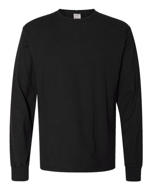 ComfortWash by Hanes Unisex Garment-Dyed Long Sleeve T-Shirt GDH200 - Black