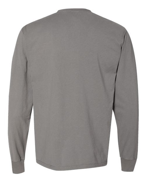ComfortWash by Hanes Unisex Garment-Dyed Long Sleeve T-Shirt GDH200 - Concrete Grey