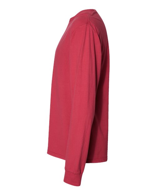 ComfortWash by Hanes Unisex Garment-Dyed Long Sleeve T-Shirt GDH200 - Crimson Fall