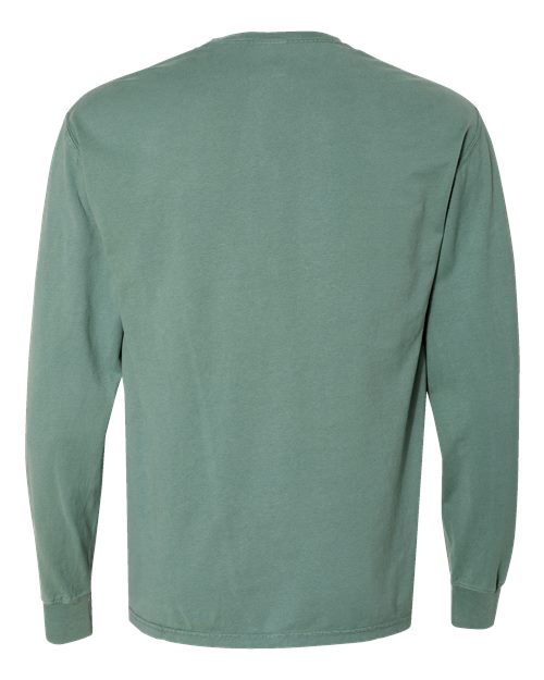 ComfortWash by Hanes Unisex Garment-Dyed Long Sleeve T-Shirt GDH200 - Cypress Green