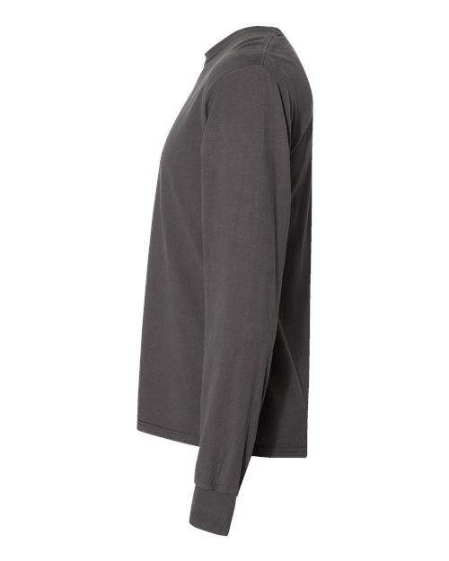 ComfortWash by Hanes Unisex Garment-Dyed Long Sleeve T-Shirt GDH200 - New Railroad Grey