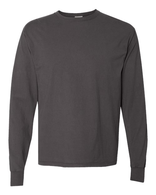 ComfortWash by Hanes Unisex Garment-Dyed Long Sleeve T-Shirt GDH200 - New Railroad Grey