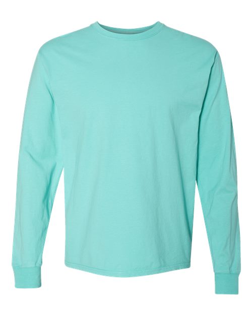 ComfortWash by Hanes Unisex Garment-Dyed Long Sleeve T-Shirt GDH200 - Mint