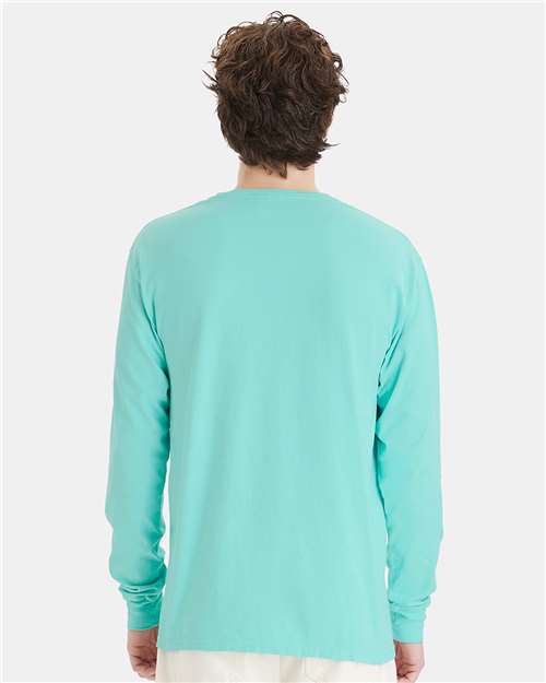 ComfortWash by Hanes Unisex Garment-Dyed Long Sleeve T-Shirt GDH200 - Mint