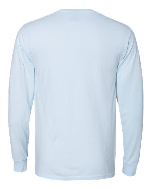 ComfortWash by Hanes Unisex Garment-Dyed Long Sleeve T-Shirt GDH200 - Soothing Blue