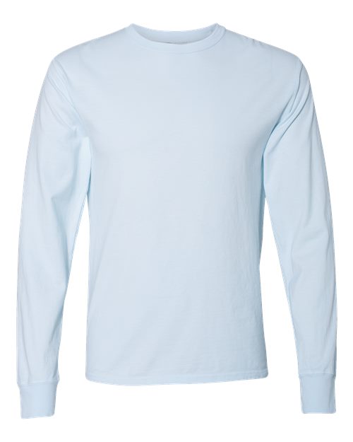 ComfortWash by Hanes Unisex Garment-Dyed Long Sleeve T-Shirt GDH200 - Soothing Blue