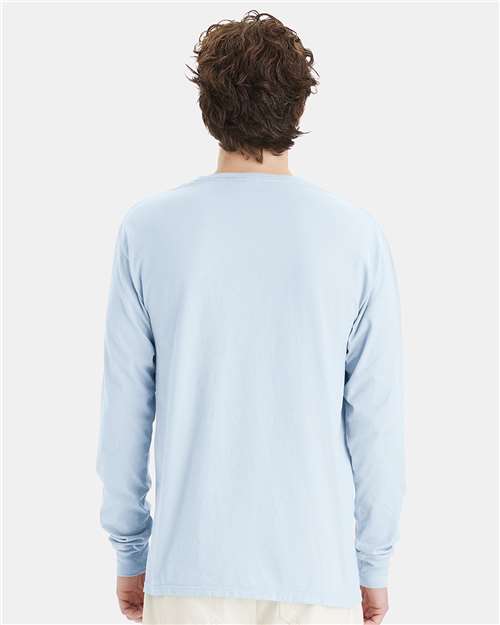ComfortWash by Hanes Unisex Garment-Dyed Long Sleeve T-Shirt GDH200 - Soothing Blue