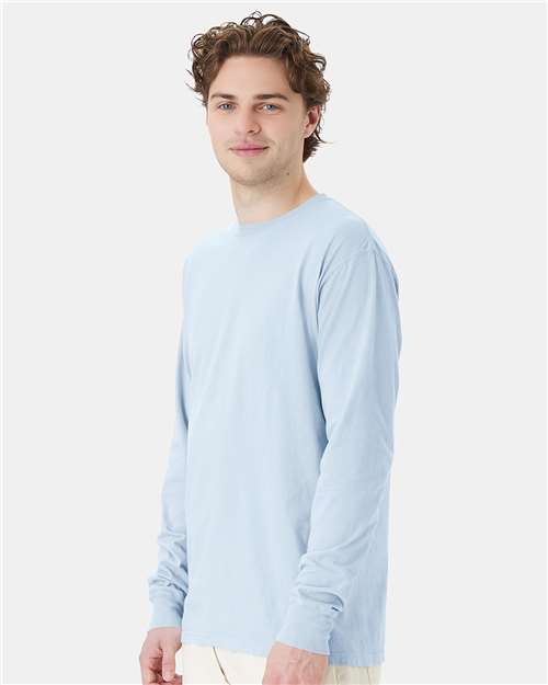 ComfortWash by Hanes Unisex Garment-Dyed Long Sleeve T-Shirt GDH200 - Soothing Blue