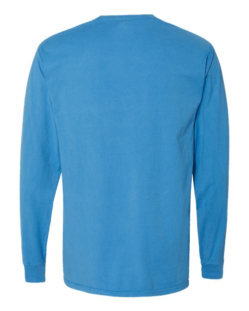 ComfortWash by Hanes Unisex Garment-Dyed Long Sleeve T-Shirt GDH200 - Summer Sky Blue