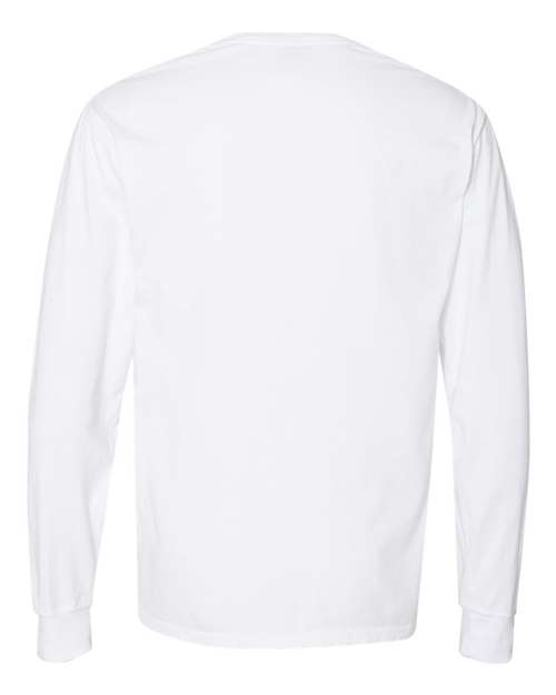 ComfortWash by Hanes Unisex Garment-Dyed Long Sleeve T-Shirt GDH200 - White