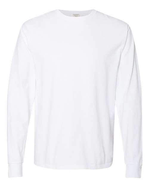 ComfortWash by Hanes Unisex Garment-Dyed Long Sleeve T-Shirt GDH200 - White