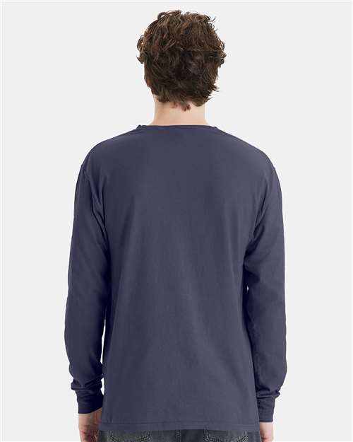 ComfortWash by Hanes Unisex Garment-Dyed Long Sleeve T-Shirt With a Pocket GDH250