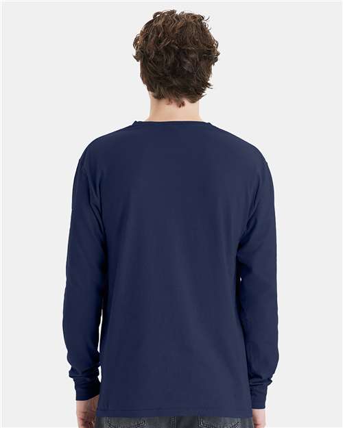 ComfortWash by Hanes Unisex Garment-Dyed Long Sleeve T-Shirt With a Pocket GDH250