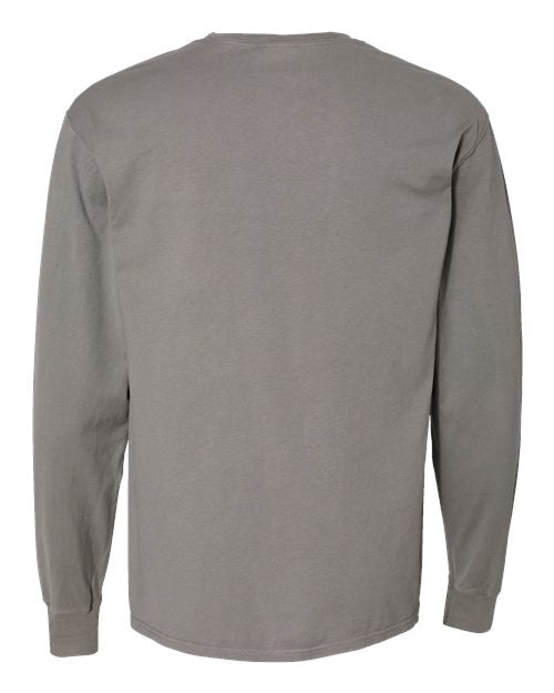 ComfortWash by Hanes Unisex Garment-Dyed Long Sleeve T-Shirt With a Pocket GDH250