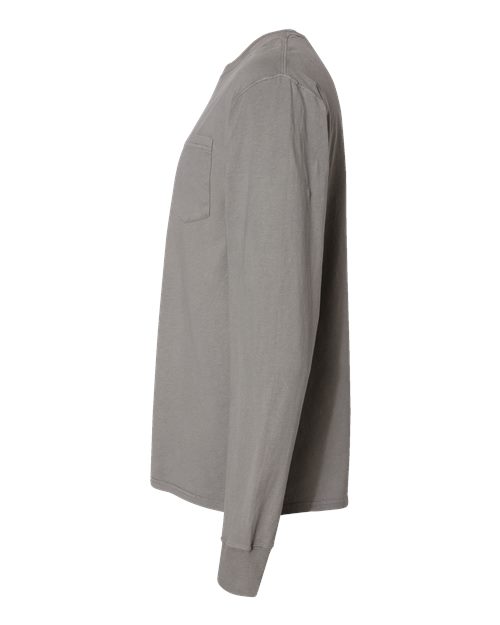 ComfortWash by Hanes Unisex Garment-Dyed Long Sleeve T-Shirt With a Pocket GDH250