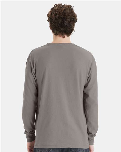 ComfortWash by Hanes Unisex Garment-Dyed Long Sleeve T-Shirt With a Pocket GDH250